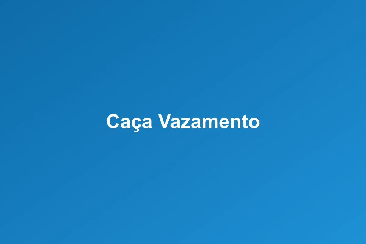 Caça vazamento em Itu