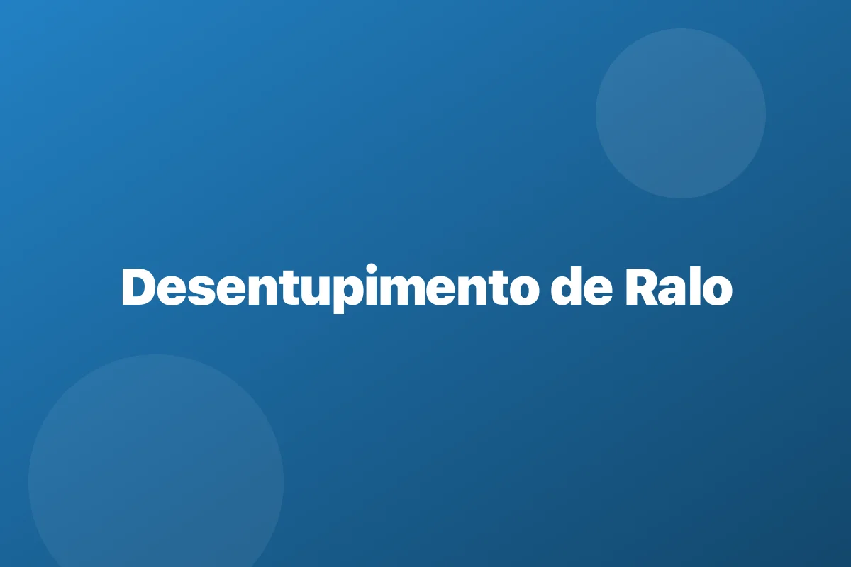 Desentupimento de ralo em Itu