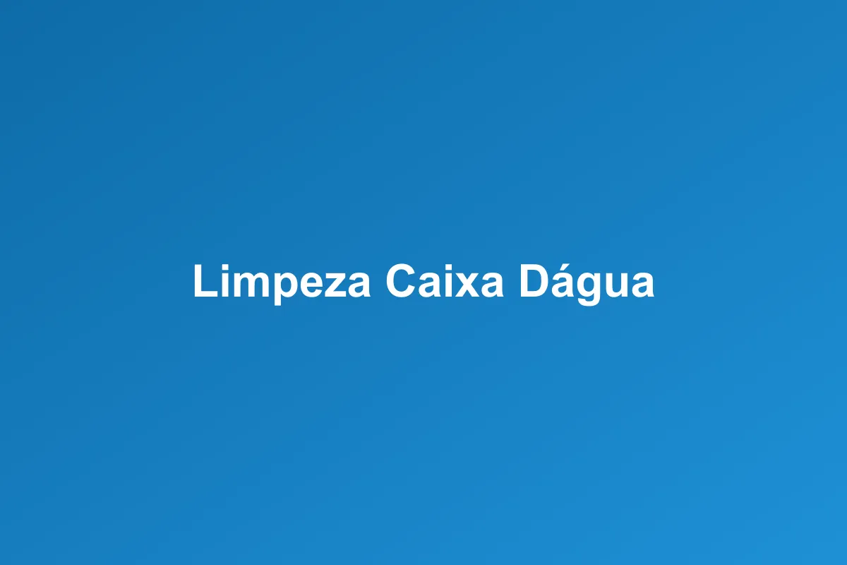 Limpeza de caixa d'água em Itu